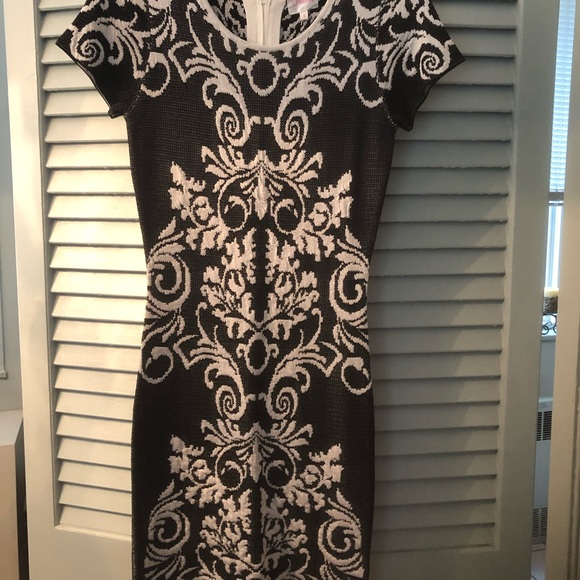 Parker NY Black & White Knit Dress SZ S - Picture 4 of 4